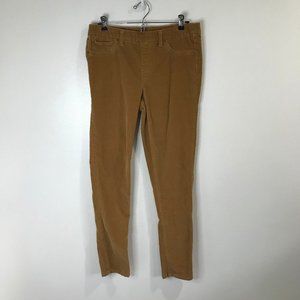 Jones New York Astor Pull On Pants Size 8 British Khaki Corduroy Stretch Skinny